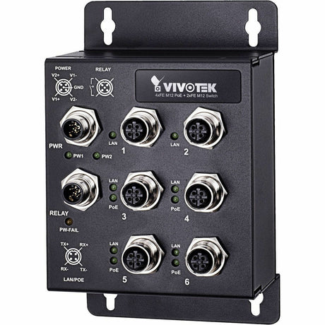 Vivotek Industrial EN50155 4xFE M12 PoE + 2xFE M12 Switch