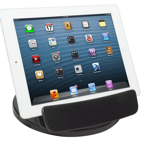 Kantek Rotating Foldable Desk Top Tablet Stand, Black