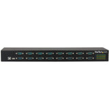 StarTech.com USB to Serial Hub - 16 Port - COM Port Retention - Rack Mount and Daisy Chainable - USB to RS232 Hub
