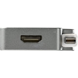 StarTech.com Aluminum Travel A/V Adapter: 3-in-1 Mini DisplayPort to VGA, DVI or HDMI - mDP Adapter - 4K