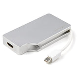 StarTech.com Aluminum Travel A/V Adapter: 3-in-1 Mini DisplayPort to VGA, DVI or HDMI - mDP Adapter - 4K