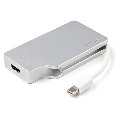 StarTech.com Aluminum Travel A/V Adapter: 3-in-1 Mini DisplayPort to VGA, DVI or HDMI - mDP Adapter - 4K