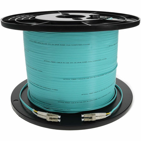 AddOn 75m LC (Male) to LC (Male) Aqua OM3 Duplex Fiber OFNR (Riser-Rated) Patch Cable