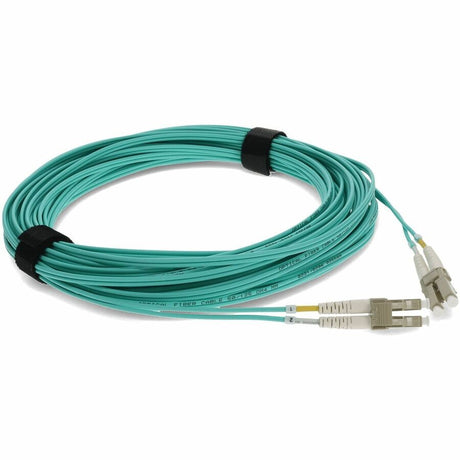 AddOn 50m HP QK737A Compatible LC (Male) to LC (Male) Aqua OM4 Duplex Fiber OFNR (Riser-Rated) Patch Cable