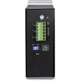 TRENDnet 12-Port Hardened Industrial Gigabit PoE+ Layer 2+ Managed DIN-Rail Switch, 240W Power Budget, Hardened IP30 Network Ethernet Gigabit PoE+ Switch, Lifetime Protection, Black, TI-PG1284i