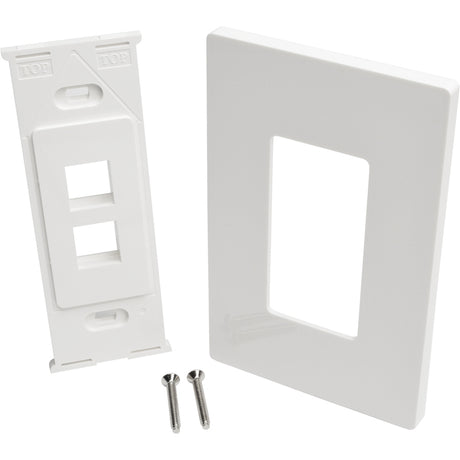 Eaton Tripp Lite Series 2-Port Keystone Single-Gang Faceplate, White, TAA