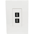 Eaton Tripp Lite Series 2-Port Keystone Single-Gang Faceplate, White, TAA