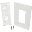 Eaton Tripp Lite Series 3-Port Keystone Single-Gang Faceplate, White, TAA