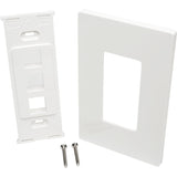 Eaton Tripp Lite Series 3-Port Keystone Single-Gang Faceplate, White, TAA