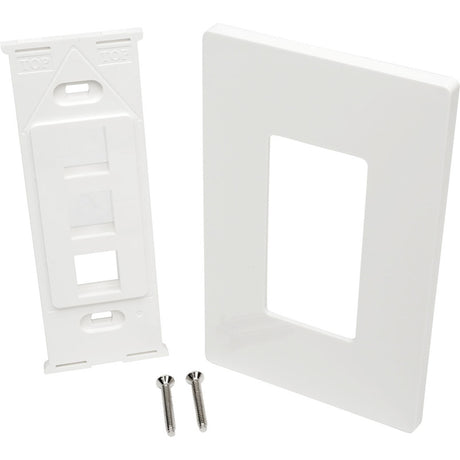Eaton Tripp Lite Series 3-Port Keystone Single-Gang Faceplate, White, TAA