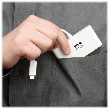 Eaton Tripp Lite Series USB-C Multiport Adapter, USB 3.x (5Gbps), USB-A/C Hub Ports, Card Reader and 60W PD Charging, White