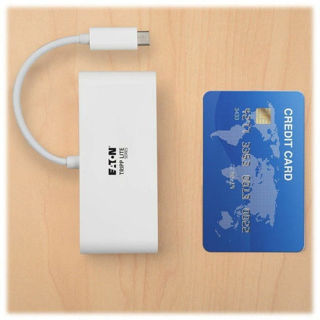 Eaton Tripp Lite Series USB-C Multiport Adapter, USB 3.x (5Gbps), USB-A/C Hub Ports, Card Reader and 60W PD Charging, White