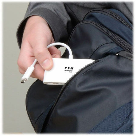 Eaton Tripp Lite Series USB-C Multiport Adapter, USB 3.x (5Gbps), USB-A/C Hub Ports, Card Reader and 60W PD Charging, White