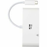Eaton Tripp Lite Series 3-Port USB-C Hub - USB 3.x (5Gpbs) Hub Ports, Gigabit Ethernet, 60W PD Charging, White