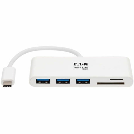 Eaton Tripp Lite Series 3-Port USB-C Hub with Card Reader, USB 3.x (5Gbps) Hub Ports and Card Reader Ports, White