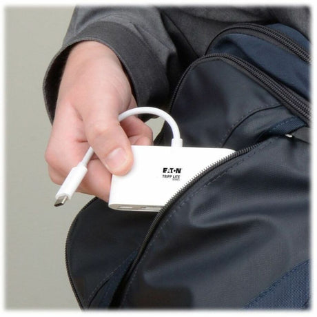 Eaton Tripp Lite Series 4-Port USB-C Hub, USB 3.x (5Gbps), 4x USB-A Ports, 60W PD Charging, White