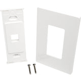 Eaton Tripp Lite Series 1-Port Keystone Single-Gang Faceplate, White, TAA