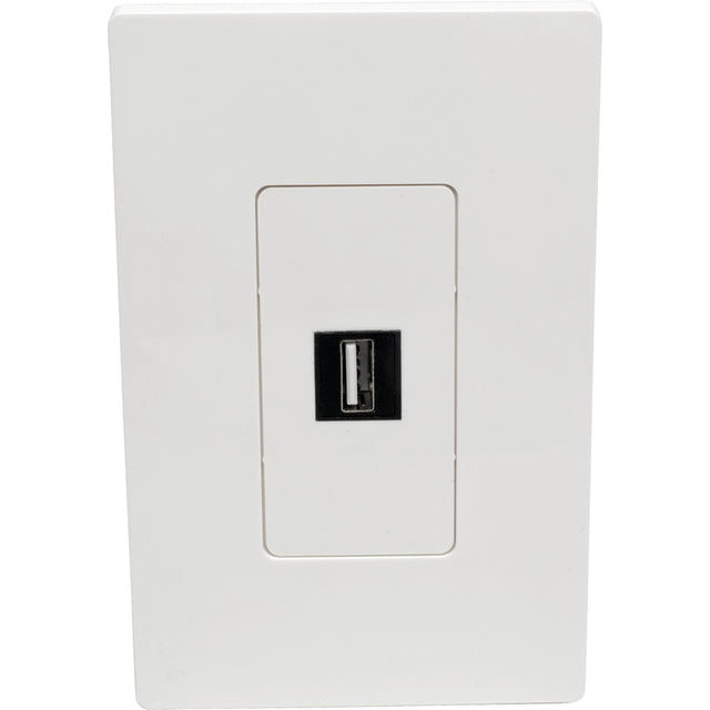 Eaton Tripp Lite Series 1-Port Keystone Single-Gang Faceplate, White, TAA