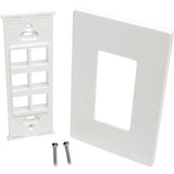 Eaton Tripp Lite Series 6-Port Keystone Single-Gang Faceplate, White, TAA