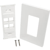 Eaton Tripp Lite Series 4-Port Keystone Single-Gang Faceplate, White, TAA