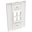 Eaton Tripp Lite Series 4-Port Keystone Single-Gang Faceplate, White, TAA
