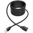 Eaton Tripp Lite Series Power Extension Cord, NEMA 5-15P to NEMA 5-15R - Heavy-Duty, 15A, 120V, 14 AWG, 15 ft. (4.57 m), Black