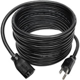 Eaton Tripp Lite Series Power Extension Cord, NEMA 5-15P to NEMA 5-15R - 13A, 120V, 16 AWG, 15 ft. (4.57 m), Black