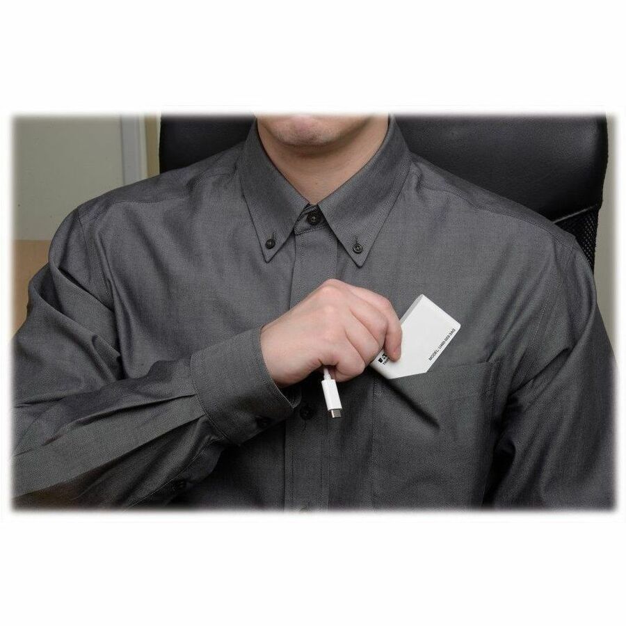 Eaton Tripp Lite Series 3-Port USB 3.x (5Gbps) Hub with LAN Port, USB-C to 3x USB-A Ports and Gigabit Ethernet, White