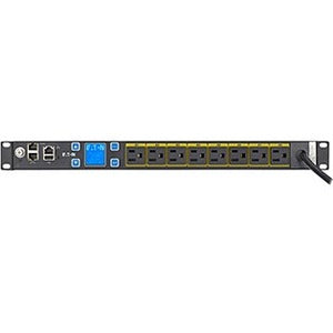Eaton Metered Input rack PDU, 1U, 5-15P input, 10 ft cord, Single-phase, 100-127V, Outlets: (8) 5-15R