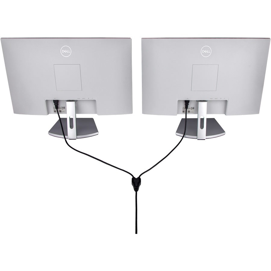 StarTech.com 10ft (3m) Computer Power Y Cord, NEMA 5-15P to C13, 10A 125V, 18AWG, Black Replacement PC Power Cord, TV/Monitor Power Cable