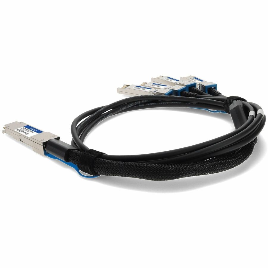 AddOn Dell DAC-Q28-4SFP28-25G-1M Compatible TAA Compliant 100GBase-CU QSFP28 to 4xSFP28 Direct Attach Cable (Passive Twinax, 1m)