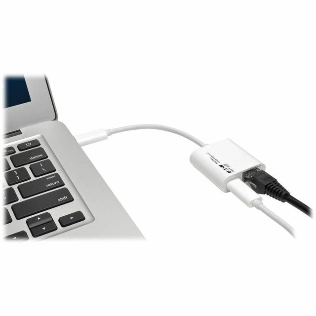 Eaton Tripp Lite Series USB-C to Gigabit Network Adapter with 60W USB-C PD Charging - Thunderbolt 3 Compatible, White