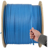 Eaton Tripp Lite Series Cat5e 350 MHz Solid Core Plenum-Rated (UTP) PVC Bulk Ethernet Cable - Blue, 1000 ft. (304.8 m)