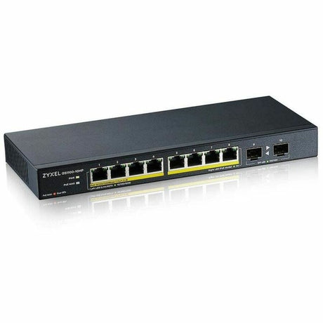 ZYXEL GS1100-10HP 8-Port Gigabit PoE Switch | 8 PoE+ Ports at 130W with 2 SFP Uplinks
