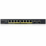 ZYXEL GS1100-10HP 8-Port Gigabit PoE Switch | 8 PoE+ Ports at 130W with 2 SFP Uplinks