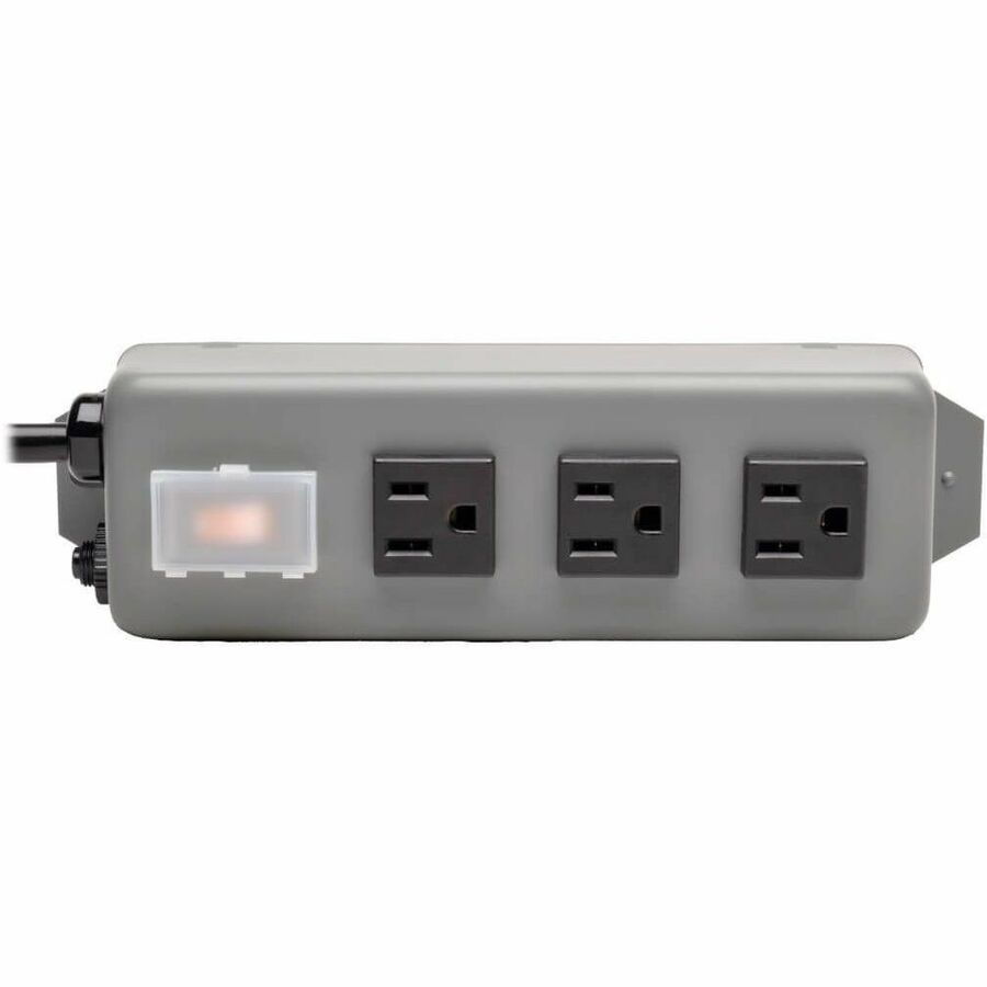 Eaton Tripp Lite Series Industrial Power Strip, 3-Outlet, 9 ft. (2.7 m) Cord, NEMA 5-15P Plug, Switch Guard