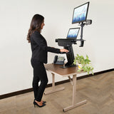 Eaton Tripp Lite Series WorkWise Height-Adjustable Sit-Stand Workstation, Single-Monitor, Clamp-on