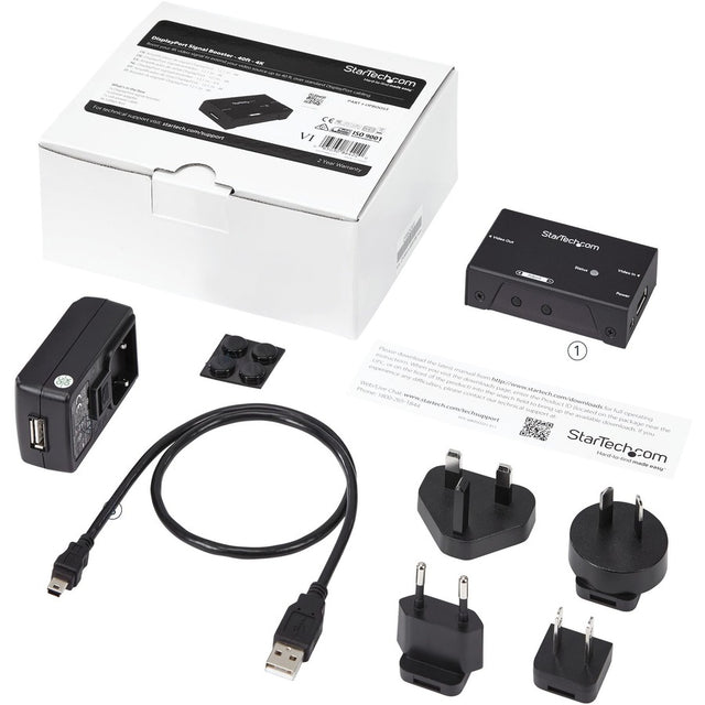 StarTech.com DisplayPort Signal Booster - DisplayPort Extender - DP Video Signal Amplifier - 4K 60Hz
