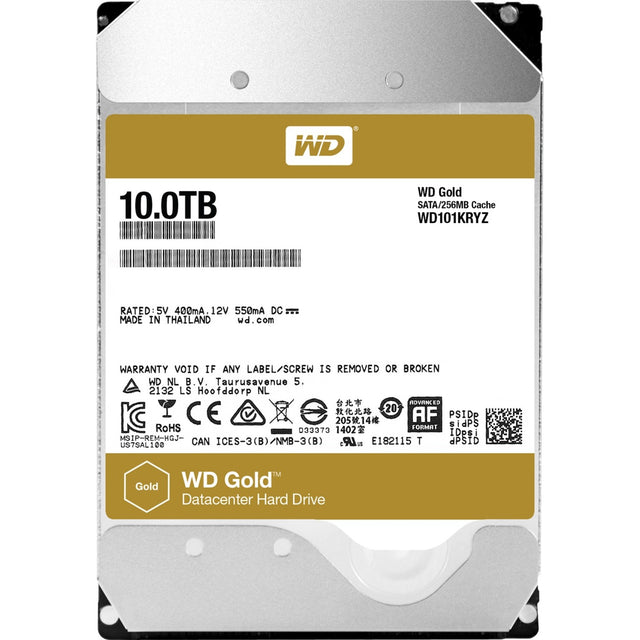 WD101KRYZ 10TB WD Gold&trade; high-capacity datacenter hard drive