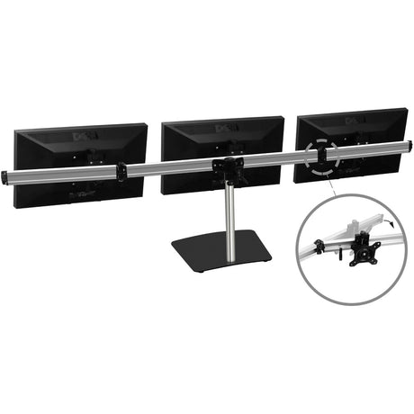 SIIG Premium Aluminum Freestanding Triple Monitor desk stand - 13" to 27" - Max Load 17.6 lbs each