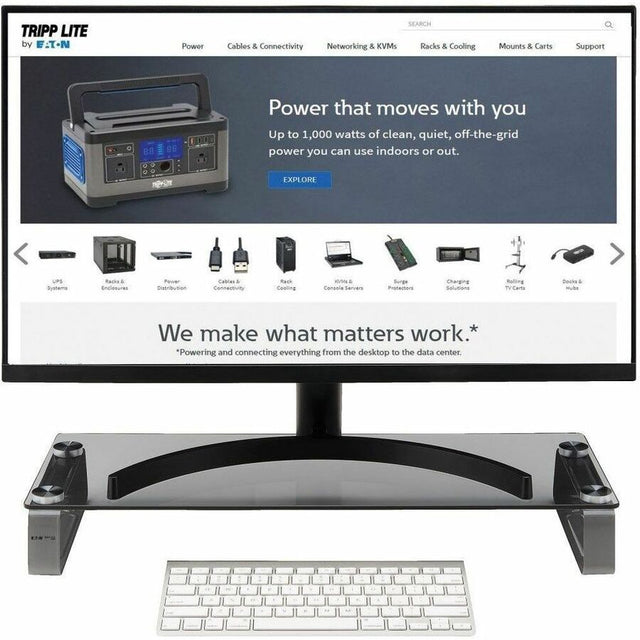 GLASS MONITOR RISER STAND 3IN