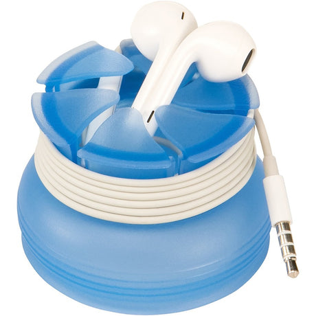 Digital Innovations The Nest - Tangle-Free Earphone / Earbud Case, Durable and Compact - Blue