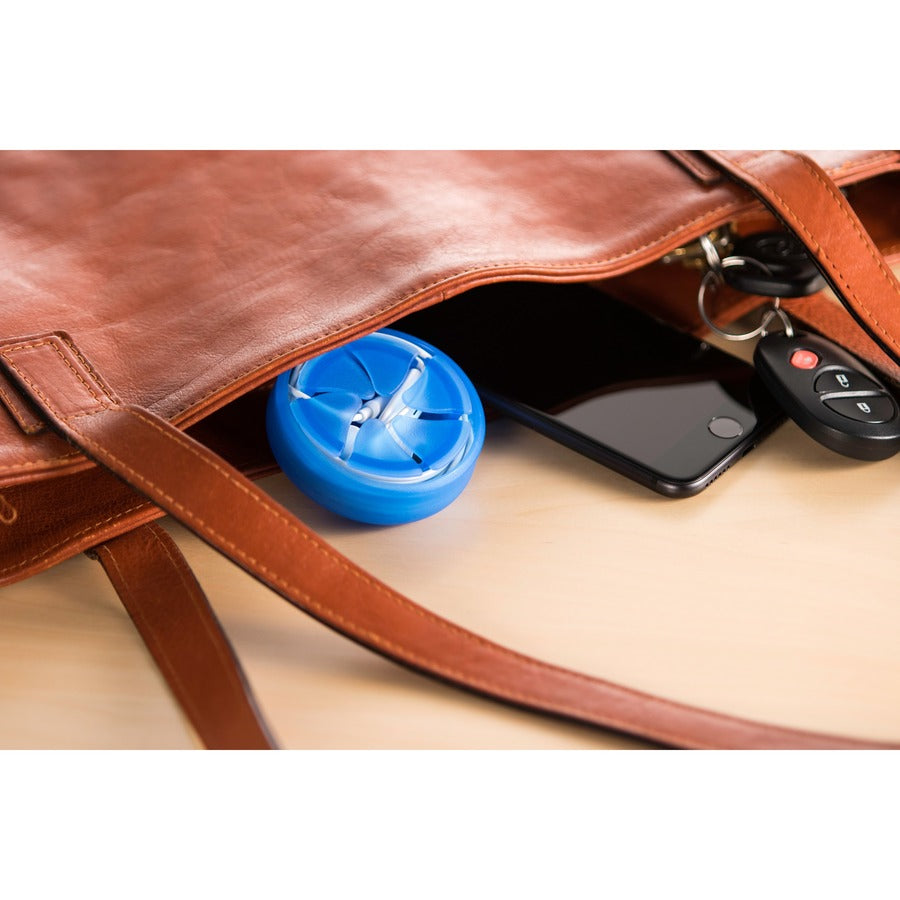Digital Innovations The Nest - Tangle-Free Earphone / Earbud Case, Durable and Compact - Blue