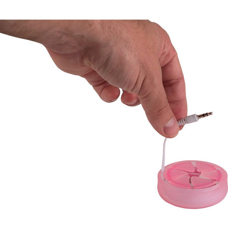 Digital Innovations The Nest - Tangle-Free Earphone / Earbud Case, Durable and Compact - Pink