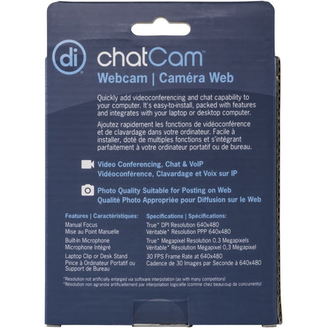 Digital Innovations ChatCam 4310100 Webcam - 1.3 Megapixel - Matte Black, Chrome - USB