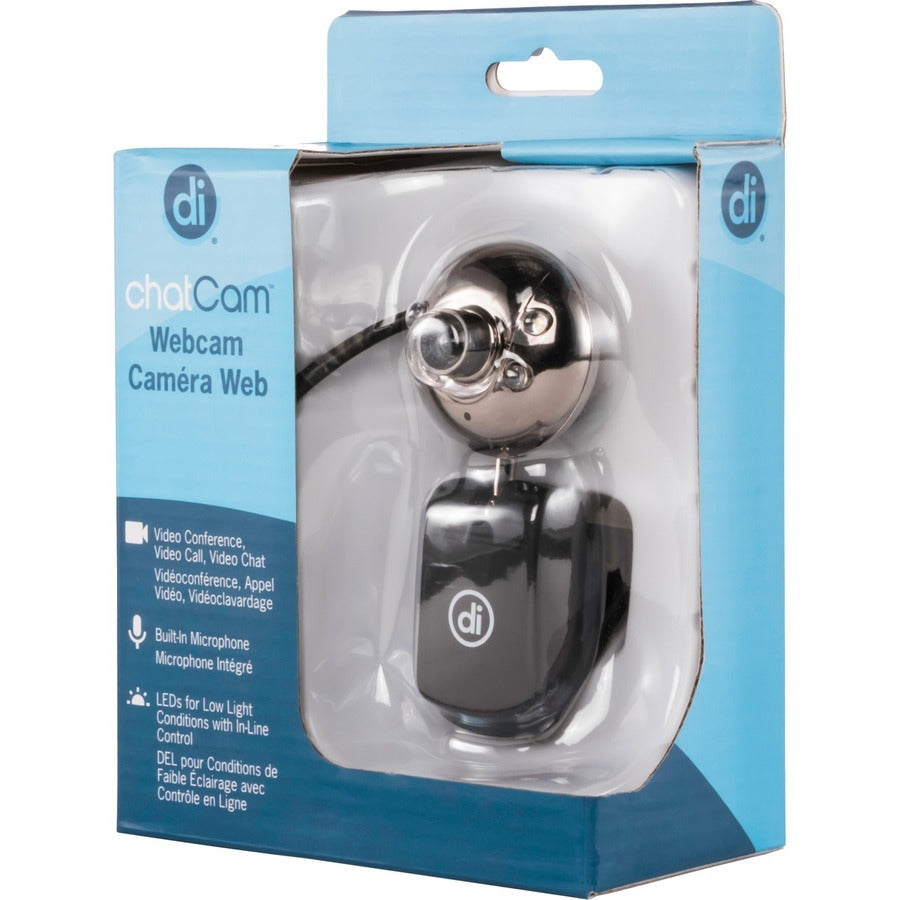Digital Innovations ChatCam 4310100 Webcam - 1.3 Megapixel - Matte Black, Chrome - USB