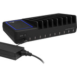 SIIG 10-Port USB Charging Station with Ambient Light Deck