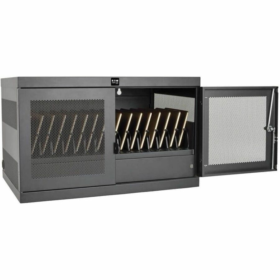 Eaton Tripp Lite Series 16-Device USB Charging Station Cabinet with Sync for iPad and Android Tablets, Wall-Mount and Cart Options, Black