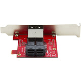 StarTech.com Mini-SAS Adapter - Dual SFF-8643 to SFF-8644 - with Full and Low-Profile Brackets - 12Gbps