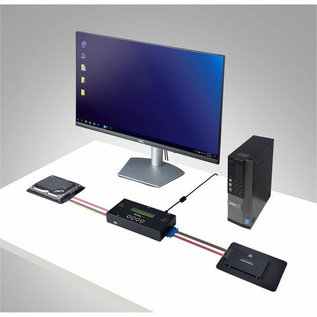 StarTech.com 1:1 Standalone Hard Drive Duplicator and Eraser, SAS/SATA HDD/SSD Cloner/Copier and Disk Eraser/Sanitizer/Wiper, Toolless